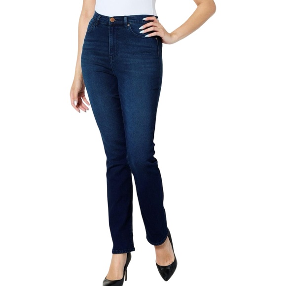 DG2 by Diane Gilman Virtual Stretch Denim Straight Leg Jeans Size 10P NWT - Picture 5 of 5